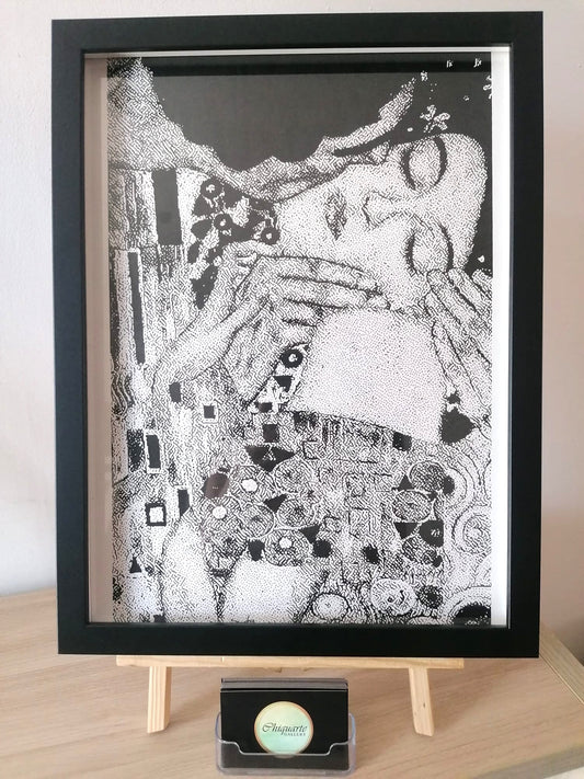 Detail from Gustav Klimt’s Painting “The Kiss”