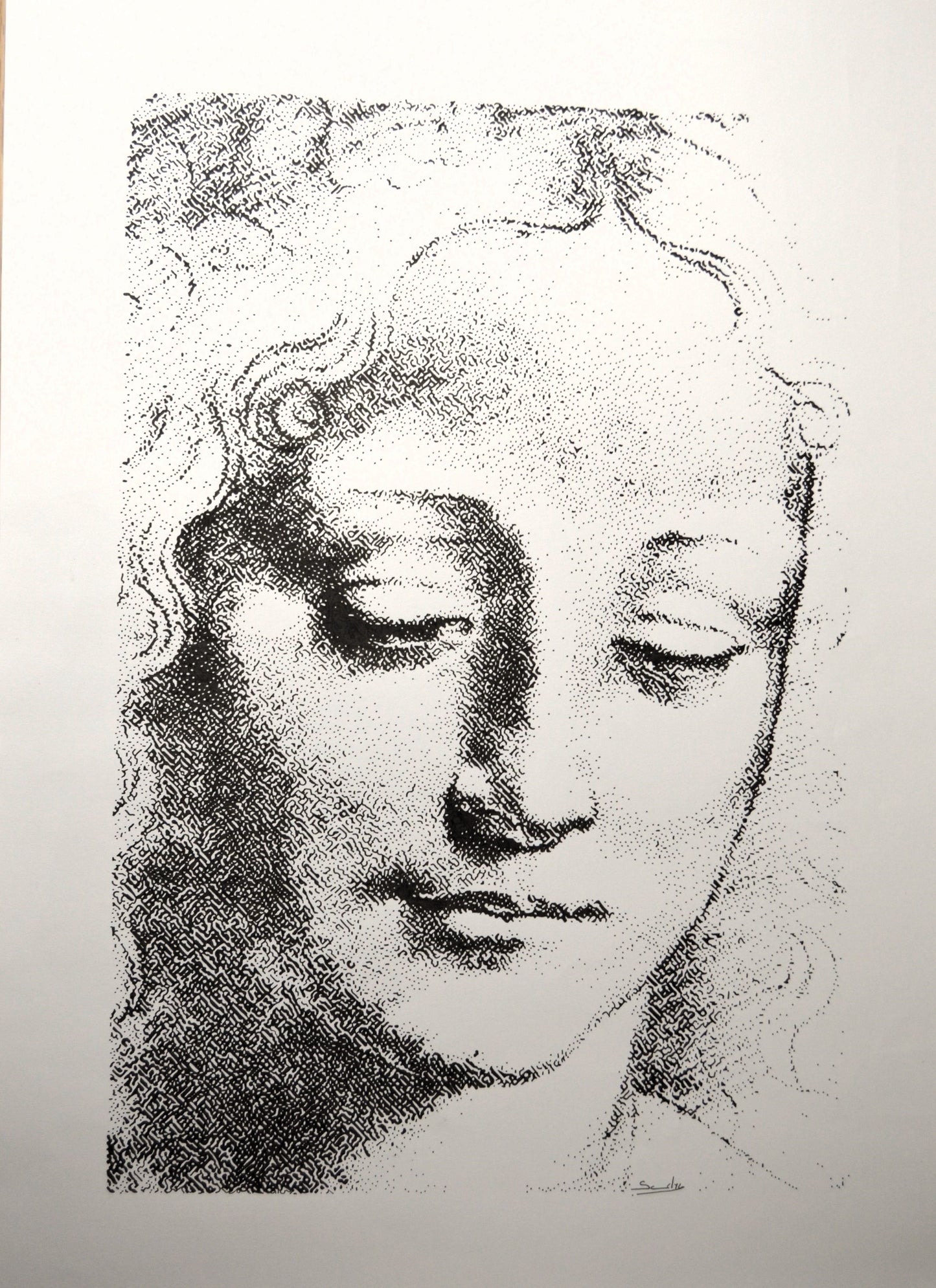 Reproduction of Leonardo da Vinci’s Drawing “Female Face”