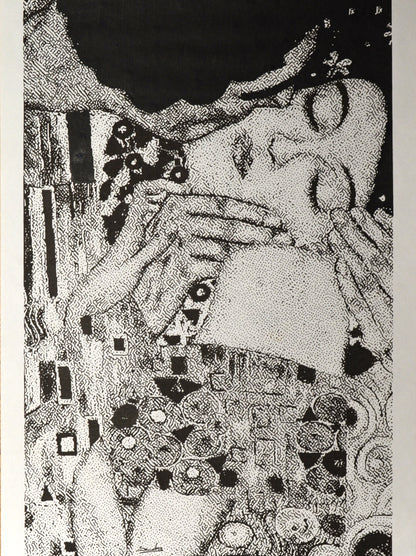 Detail from Gustav Klimt’s Painting “The Kiss”