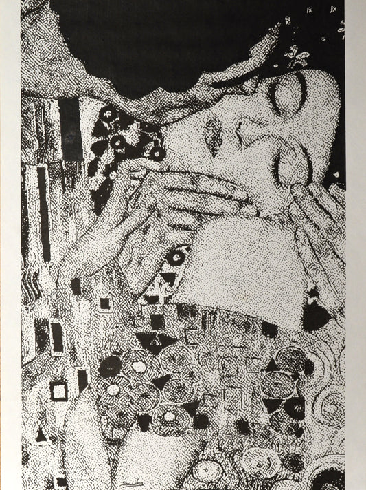 Detail from Gustav Klimt’s Painting “The Kiss”