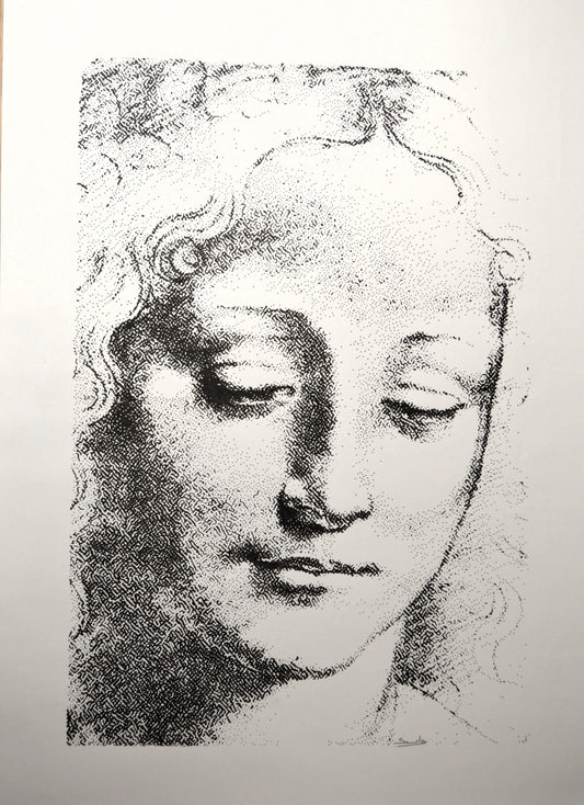 Reproduction of Leonardo da Vinci’s Drawing “Female Face”